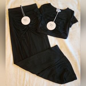 PRINCESS POLLY NEW NWT SEXY OUTFIT MAXI SKIRT CROPPED SHEER TOP SZ 4 $100 RETAIL